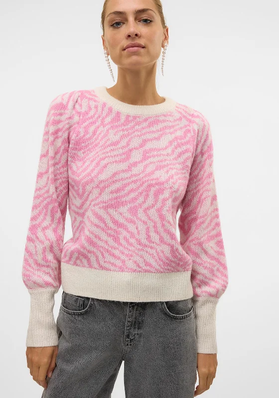 Shop Early, Save Big!Vero Moda Tari Zebra Print Jumper, Pink