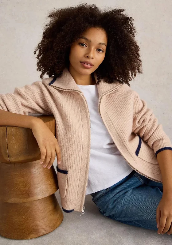 Huge Price Cuts Await!White Stuff Betty Zipped Short Cardigan, Beige