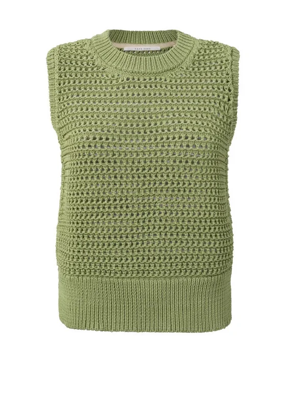 Unbeatable Prices!Yaya Knitted Jumper Vest, Sage Green