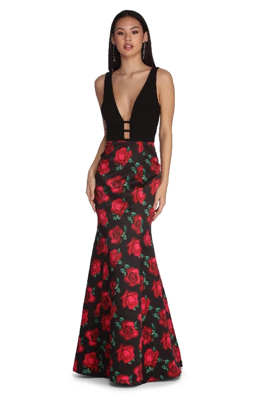 Your Chance to Save is Now!Angelica Formal Rose Mermaid Dress