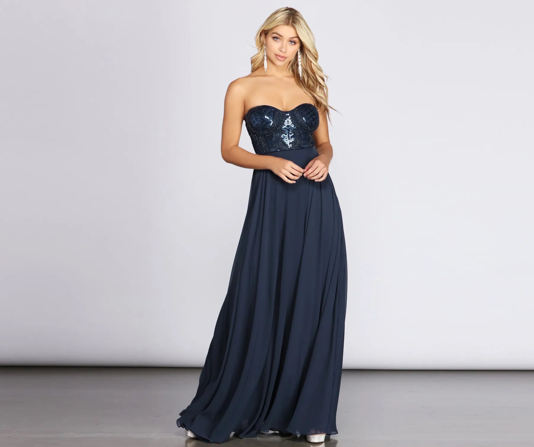 Your Dream Deal is Here!Anita Beaded Tulle A-Line Dress
