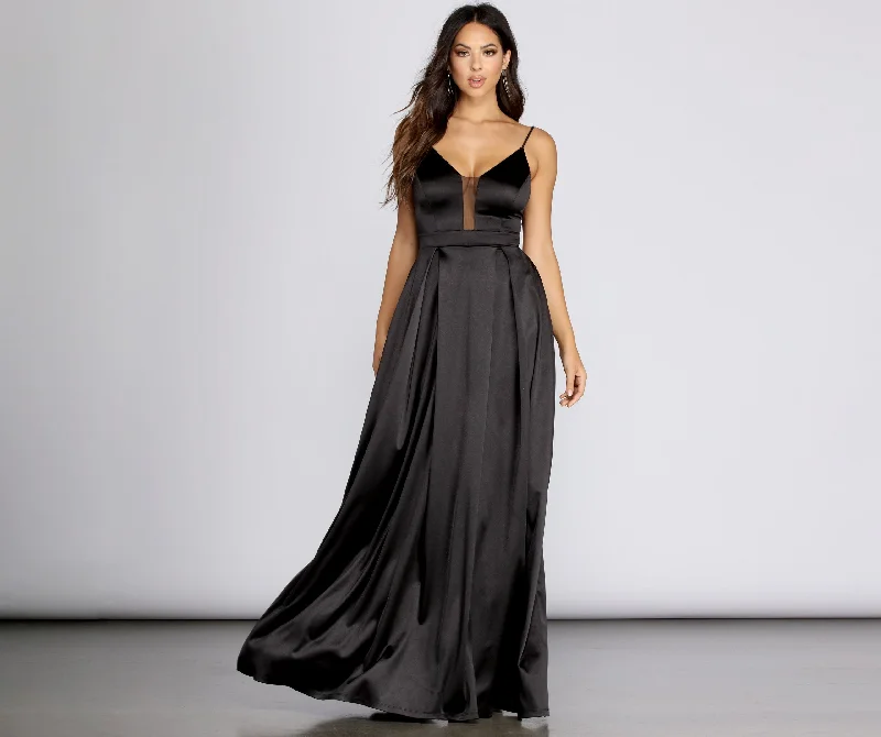 New Discounts Just Dropped!Avery Satin Ball Gown