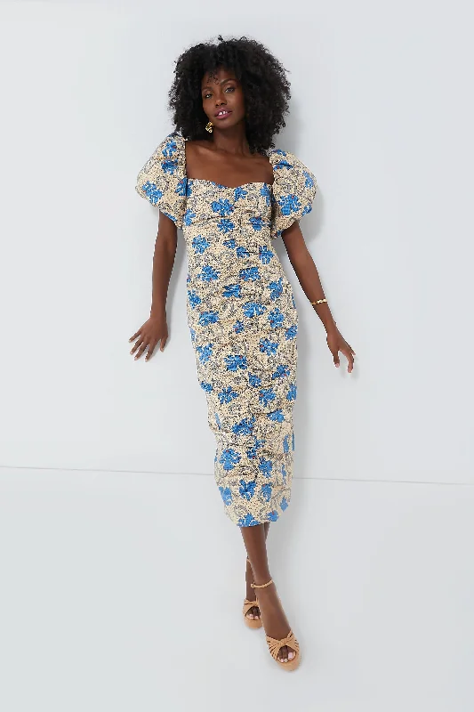 Your Discount is Waiting!Beige Mosaic Bloom Tessa Dress