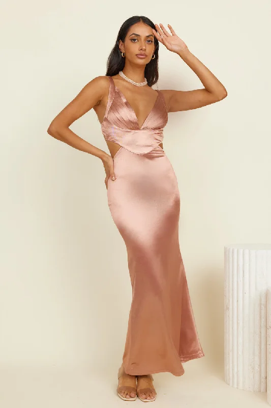 Time to Snag a Bargain!Between Us Maxi Dress Brown
