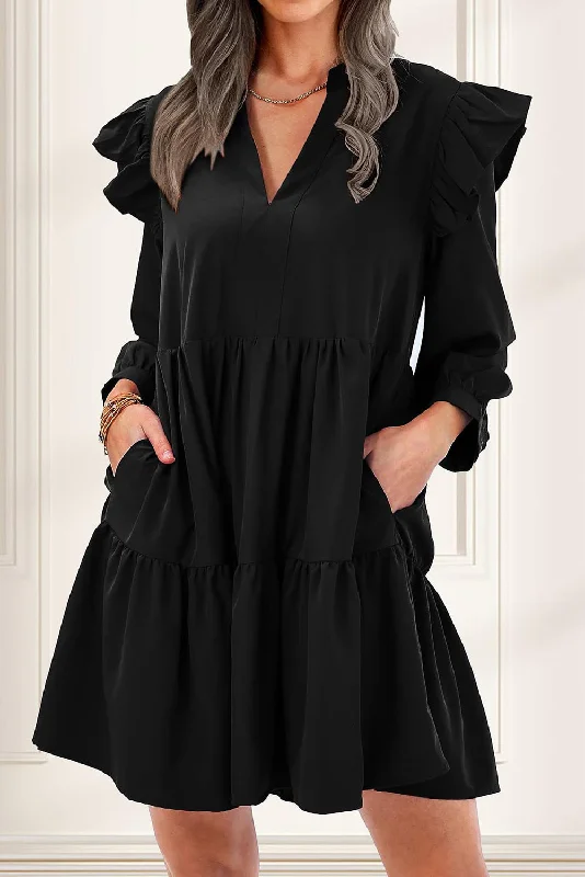 Buy More, Save More!Tiered Ruffle Dress w/ Pockets