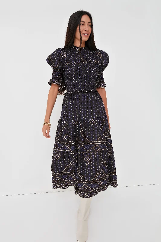 Shop Today, Save Tomorrow!Blue Delphine Pucker Cotton Puff Sleeve Smocked Dress