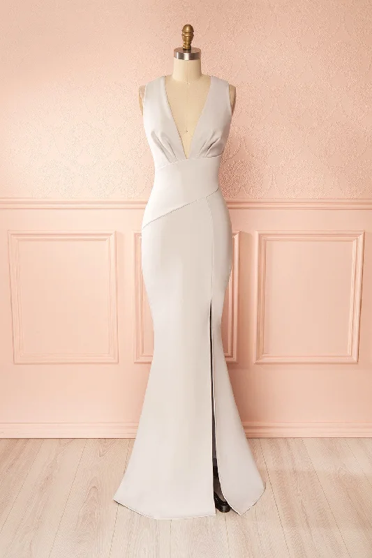 Your Shopping Wish, Our Discount Command!Camila Moon | Gray Mermaid Gown