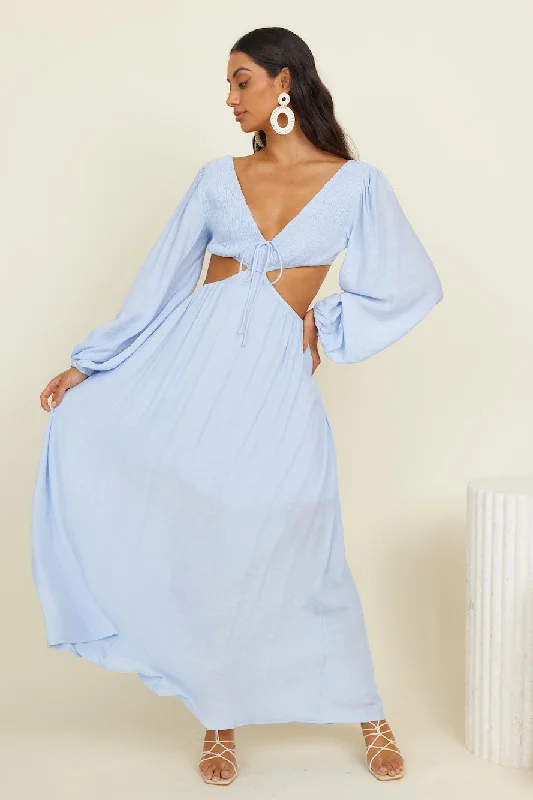Get Ready to Save!Chase Your Bliss Maxi Dress Blue