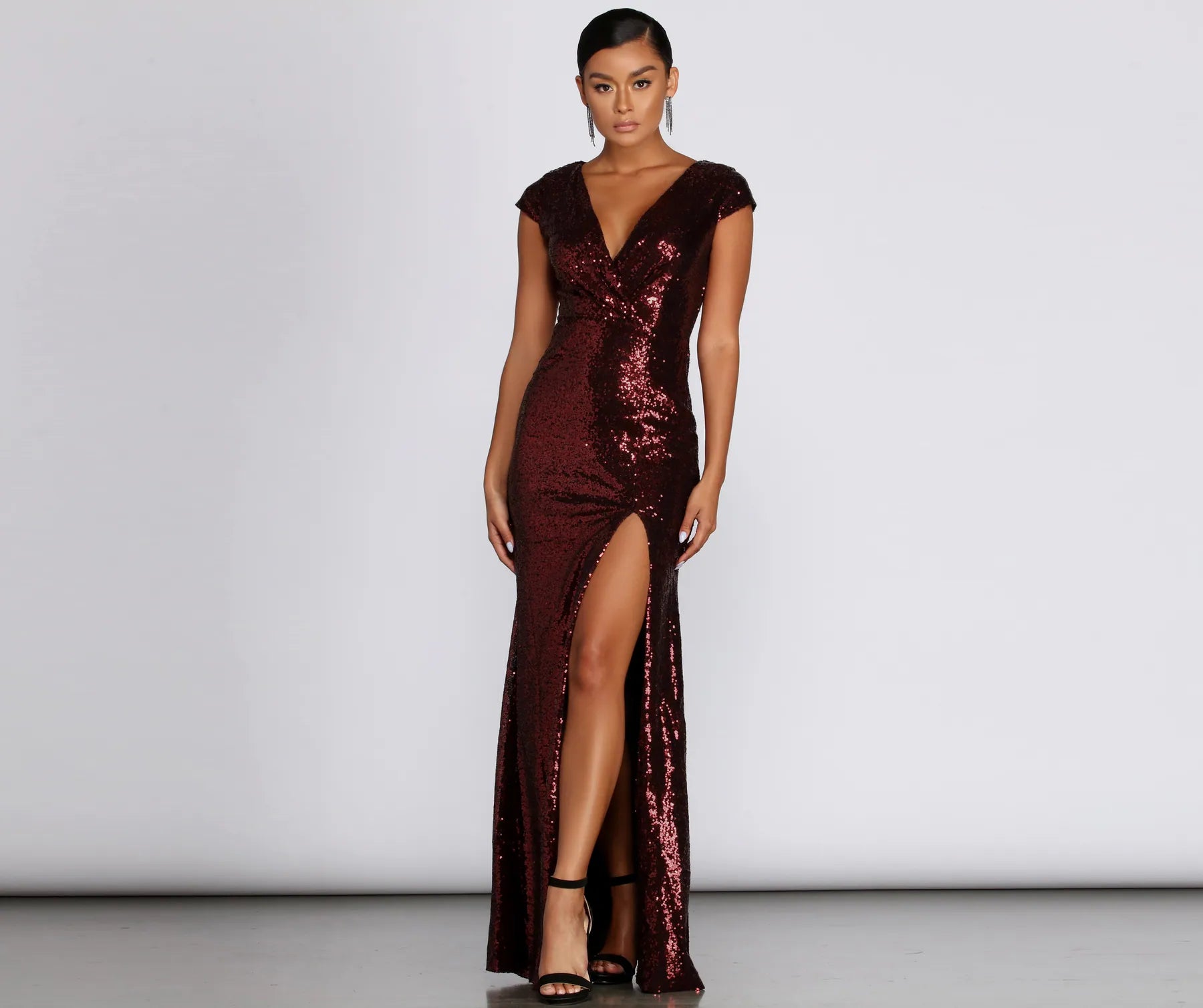 The Best Sale of the Year!Darby Sequin Cap Sleeve Gown