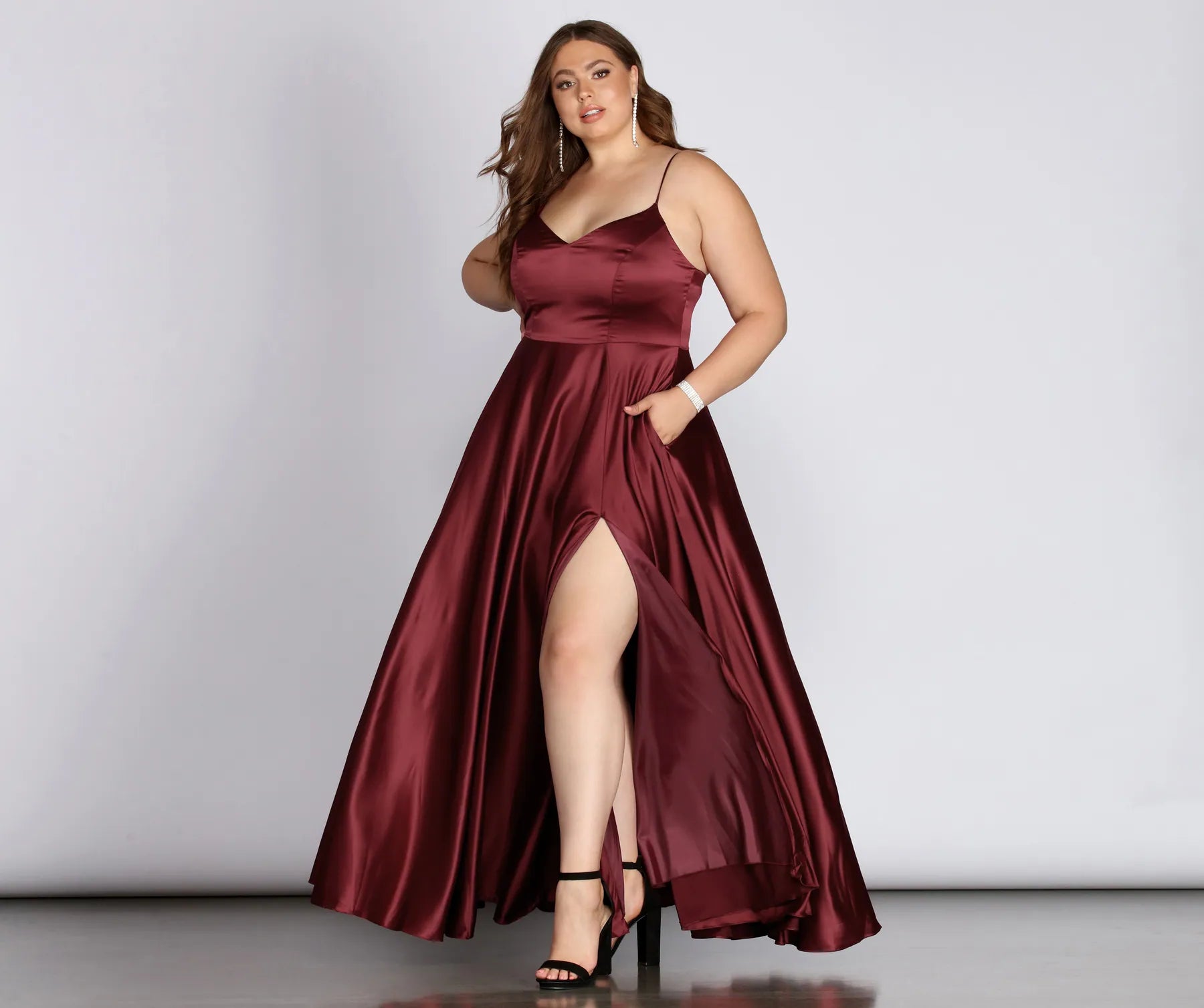 Shop Early, Save Big!Daria Formal High Slit Satin Dress