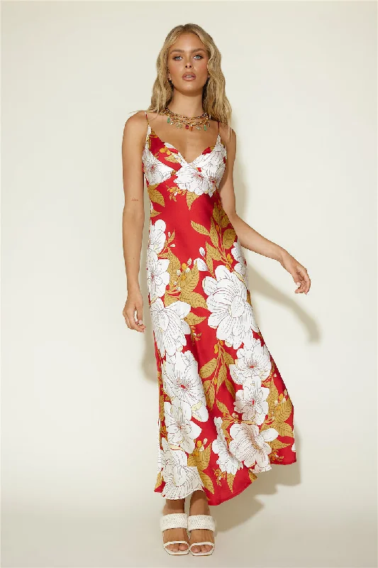 Everything Must Go!Disappear in the Clouds Maxi Dress Red