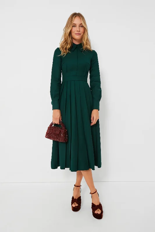 Exclusive Offers You’ll Love!Emerald Green Maram Flanella Dress