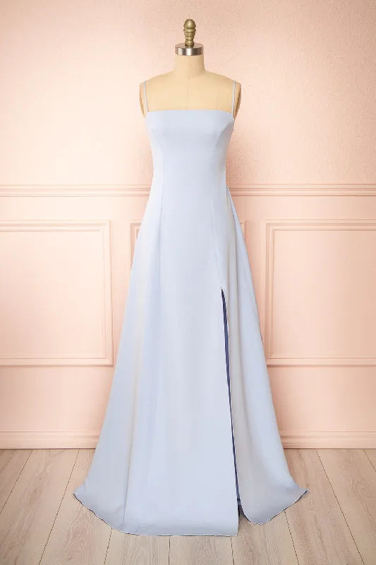 Don't Miss Out!Estella Blue | Maxi A-line Dress w/ Slit