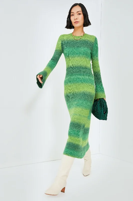 One Day Only – Huge Savings!Gummy Green Multi Axon Dress
