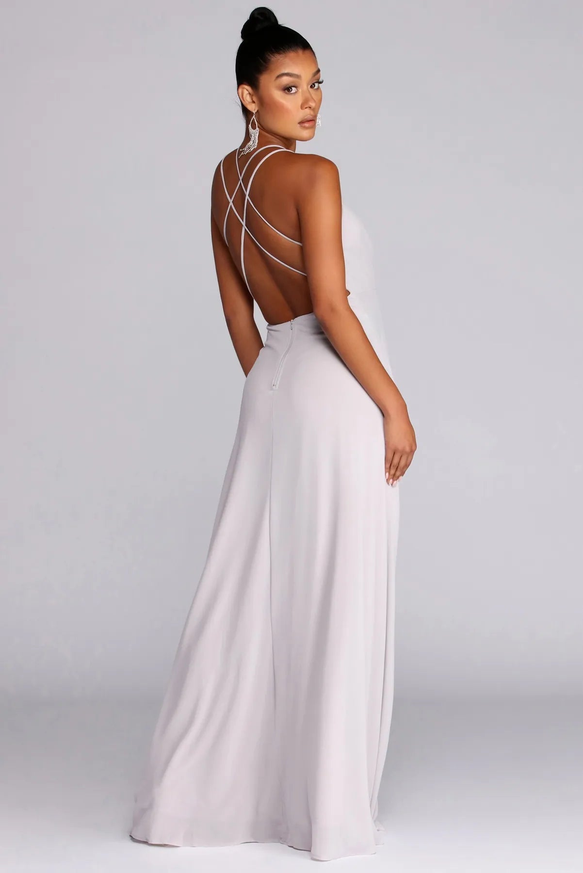 Limited Edition, Limited Price!Hannah Formal Pleated Chiffon Dress