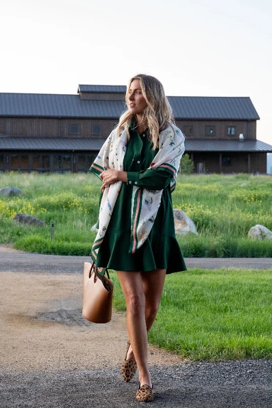 Shop Smart, Save Big!Hunter Green Crepe Callahan Dress