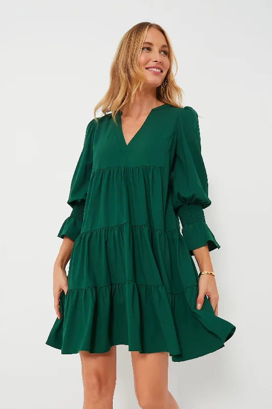 Flash Deals – Act Quickly!Hunter Green Crepe Kenzo Dress