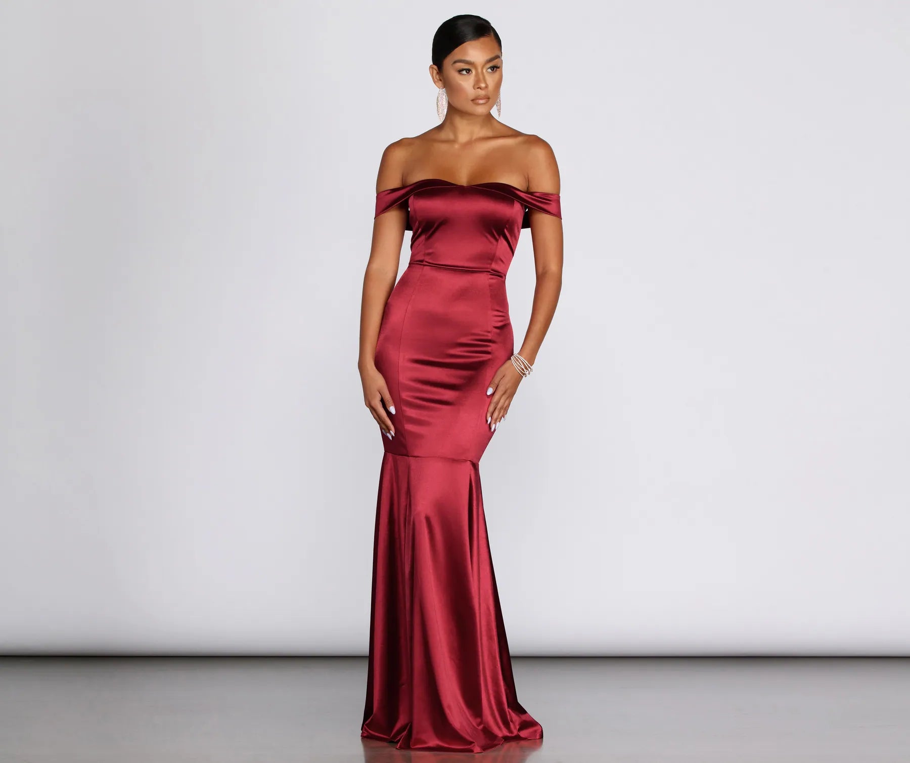 Hurry! While Supplies Last!Jayden Satin Mermaid Formal Dress