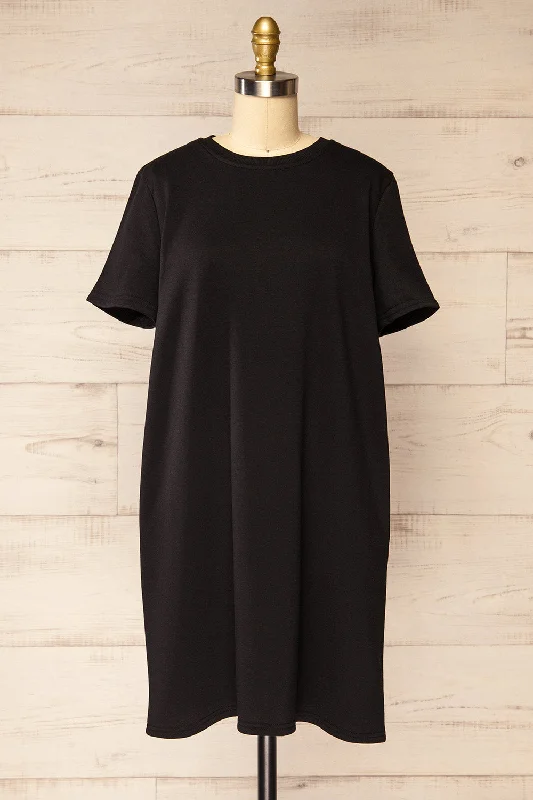 Every Deal is a Steal!Jerzey Black | T-Shirt Dress w/ Pockets