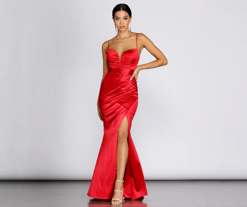 Limited Edition, Limited Price!Jessica Satin Lace Up Gown