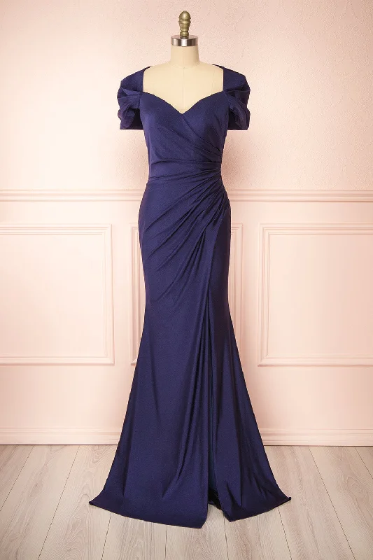Sale Alert – Get Ready to Shop!Karelle Navy | Mermaid Maxi Dress w/ Bolero
