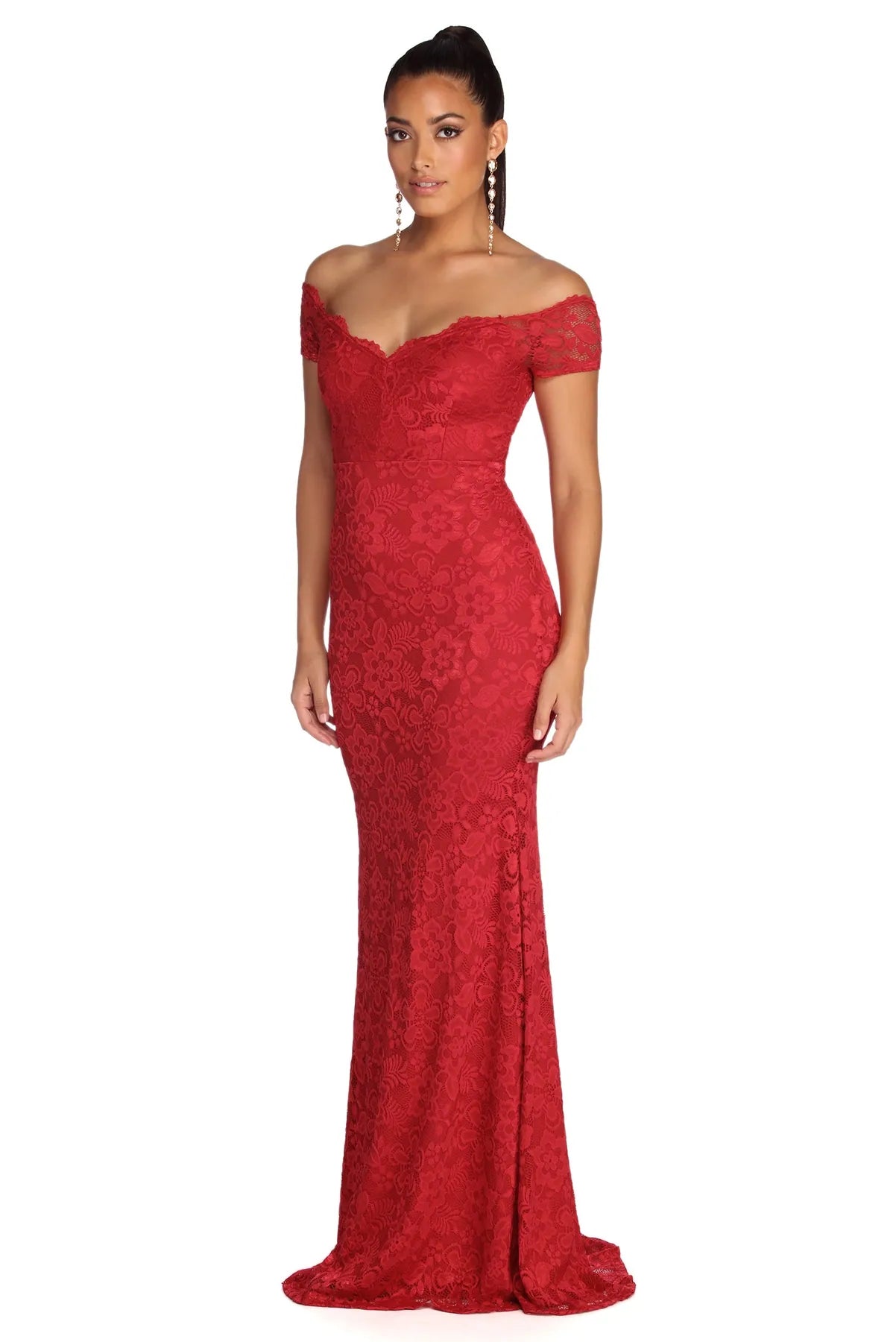 Biggest Sale of the Season!Keisha Formal Scalloped Lace Dress