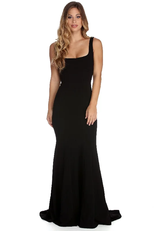 Save Up to 50% Off!Leyla Formal Crepe Mermaid Dress