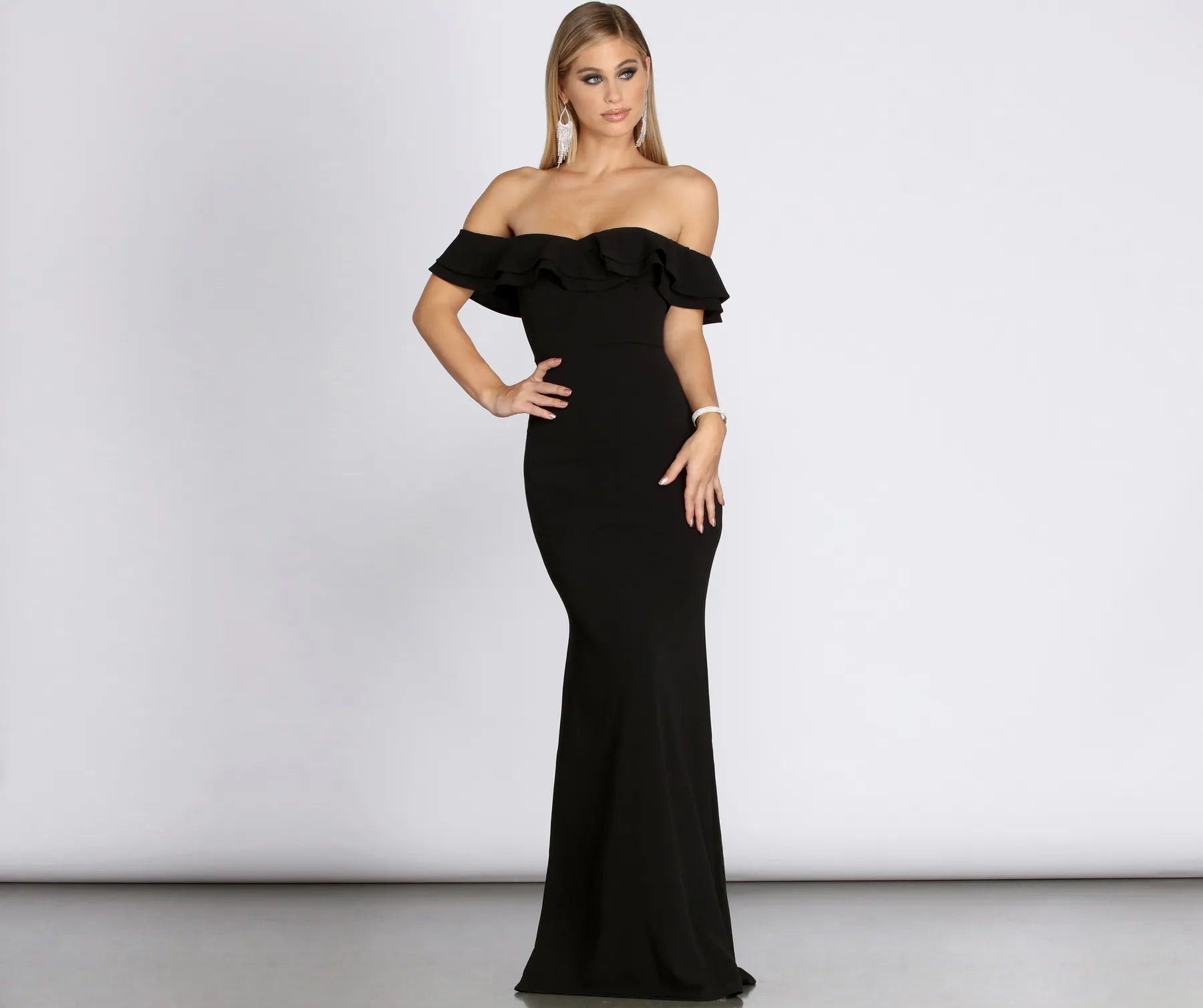 Mega Sale Happening Now!Lindsay Double Ruffle Formal Dress