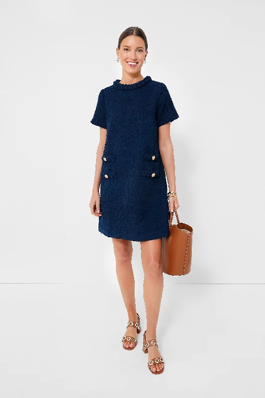 Unlock Huge Savings Now!Navy Tweed Jackie Dress