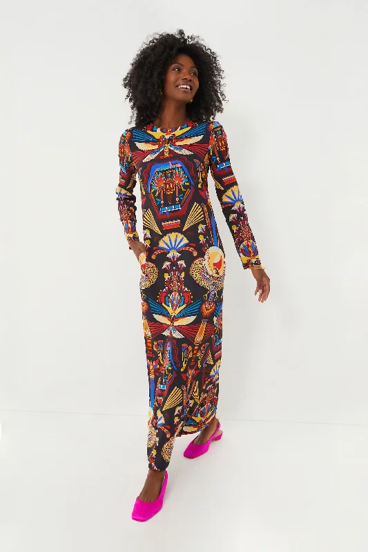 Every Deal is a Steal!Nephthys Long Sleeve Swing Dress