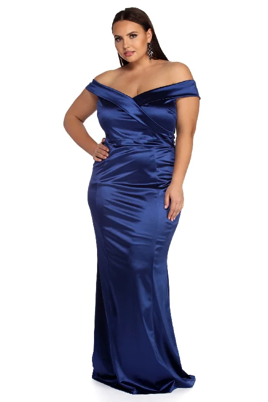Exclusive Deals Just for You!Plus Charlotte Formal Satin Dress