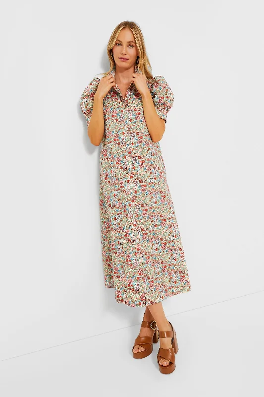 Price Drops You’ll Love!Red Floral Ruffle Collar Louisa Maxi Dress
