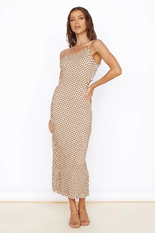 Amazing Prices You Can’t Resist!Roll The Dice Maxi Dress Brown