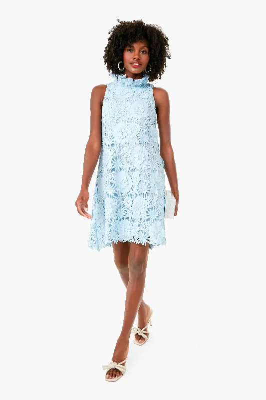 Bigger Savings, Better Shopping!Serenity Blue Guipure Lace Blythe Dress