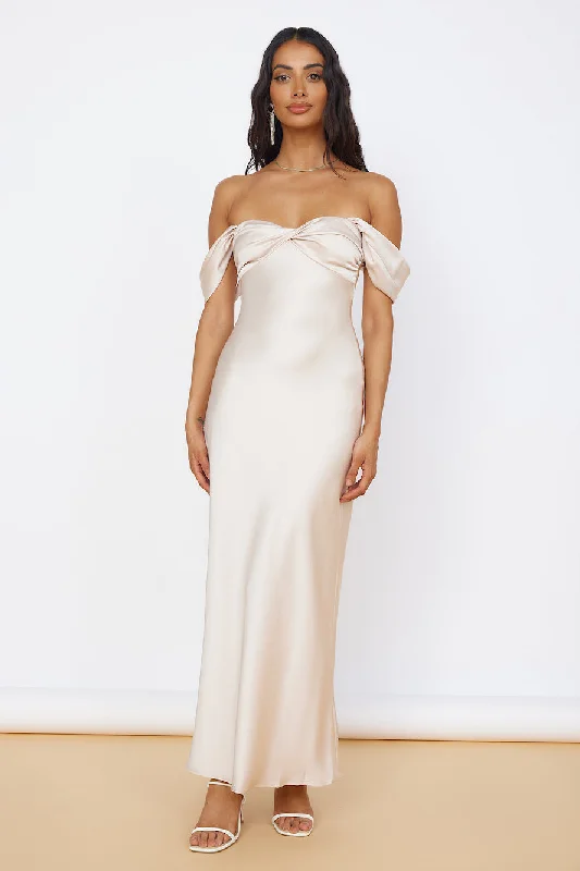 Hurry! While Supplies Last!Sunny Reflections Maxi Dress Champagne