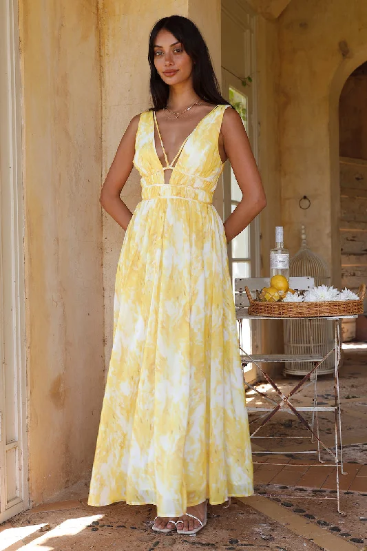 Your Discount is Waiting!Super Solar Maxi Dress Yellow