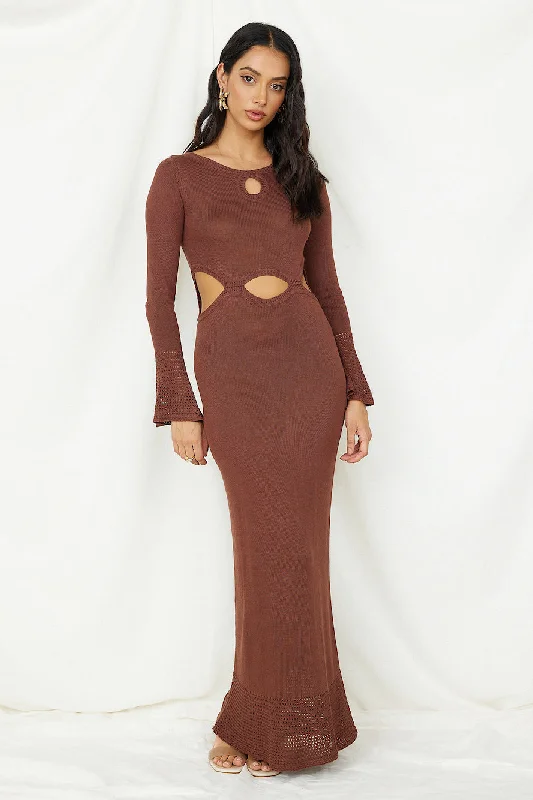 Price Drop Alert!The One That Got Away Maxi Dress Brown