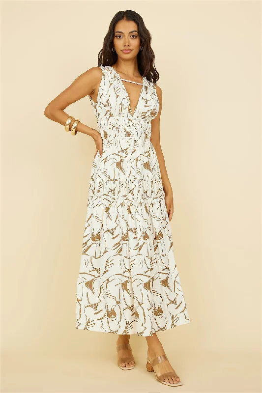 Score Big Savings Today!Through the Trees Maxi Dress White