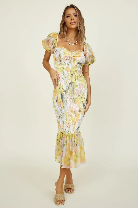 Price Drop Alert!Truth Be Told Maxi Dress Yellow