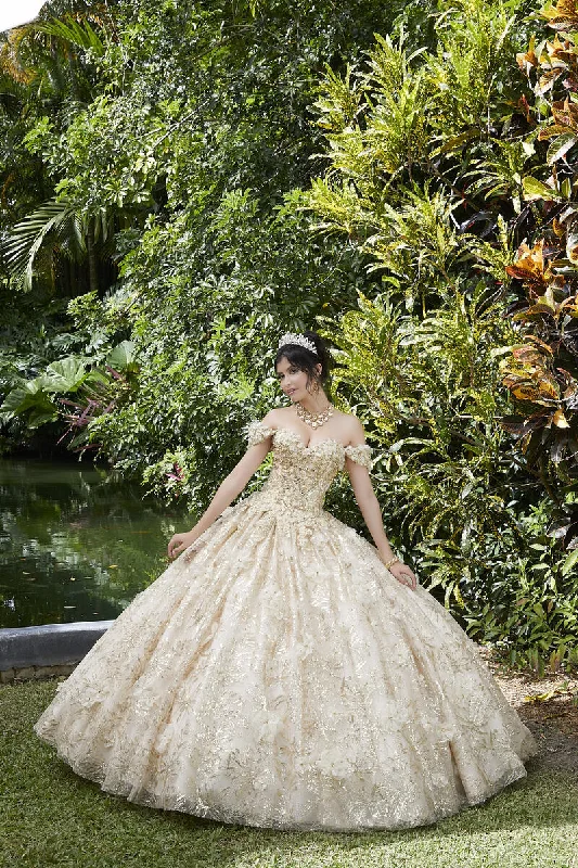 Steals and Deals Await!Vizcaya by Morilee 3D Floral Quince Dress 89289
