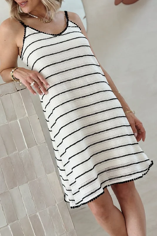 Hottest Discounts of the Year!Stripe Spaghetti Strap Dress