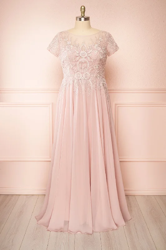 Get the Best for Less!Zirnitra | Mauve Embroidered Maxi Dress