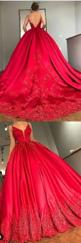 Best Price of the Season!2021 Ball Gown Spaghetti Straps Court Train Satin With Applique Lace Up prom dress cg20656 Best Price of the Season!2021 Ball Gown Spaghetti Straps Court Train Satin With Applique Lace Up prom dress cg20656