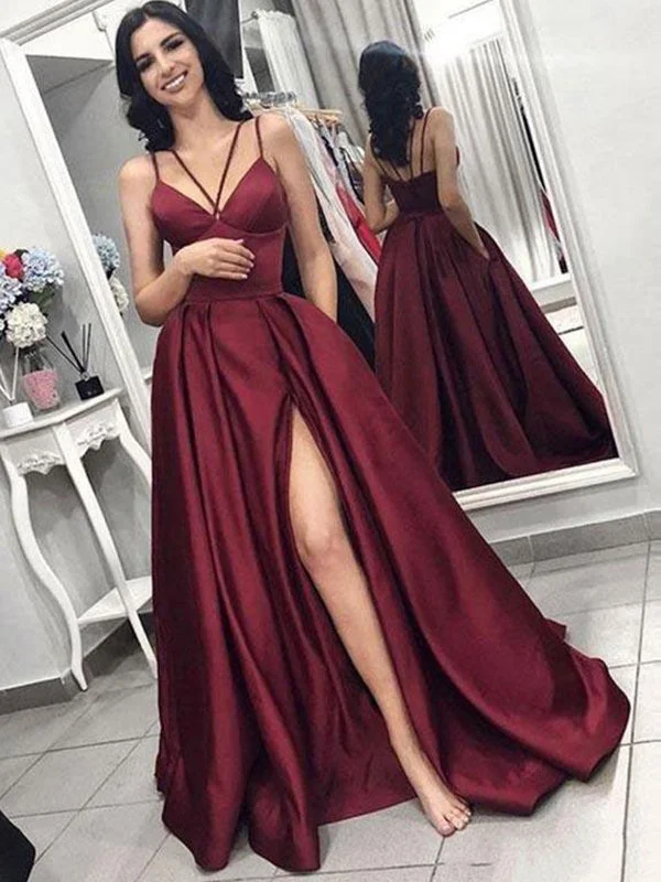 Unlock Huge Savings Now!A-line Burgundy Custom Elegant Modest Formal Long Prom Dresses for Party PD298