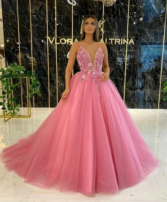 Unbeatable Prices!A-line Pink Long Prom Dress Ball Gown    cg20601