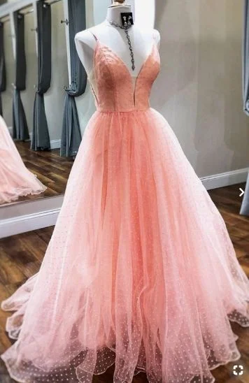 Get More for Less!A-line Straps Pink Long Prom Dress Ball Gown    cg20599