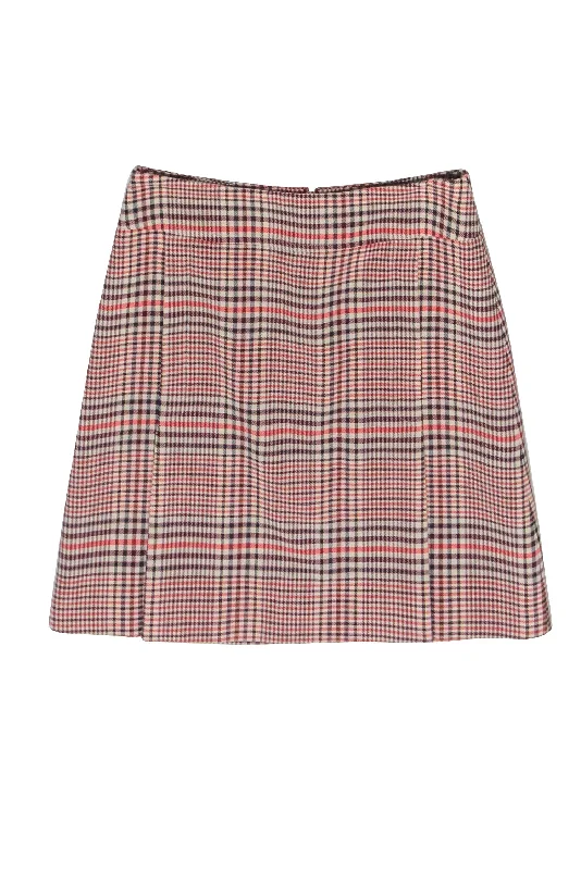 Price Drop Alert!Akris Punto - Beige, Red & Green Plaid Skirt Sz 4