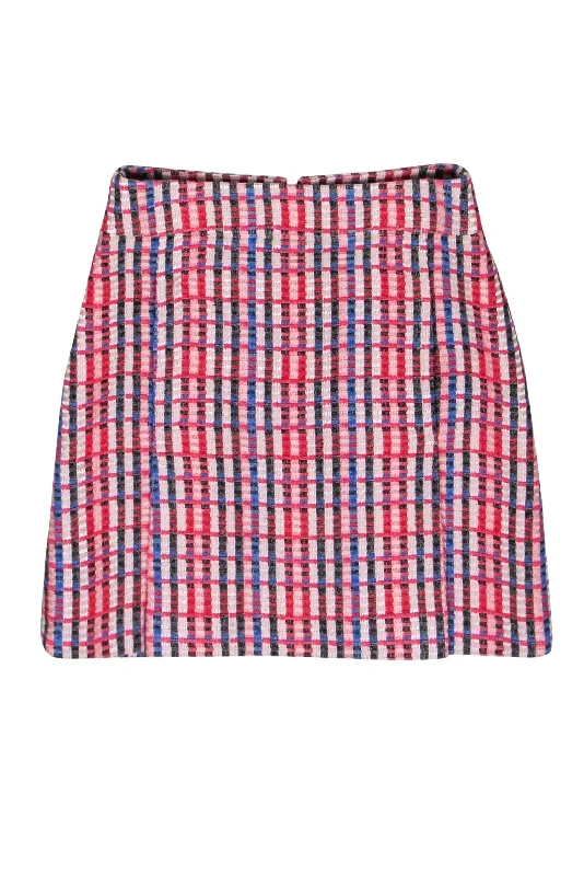 Flash Deals – Act Quickly!Akris - Red, Beige, Blue, & Black Plaid Skirt Sz 4