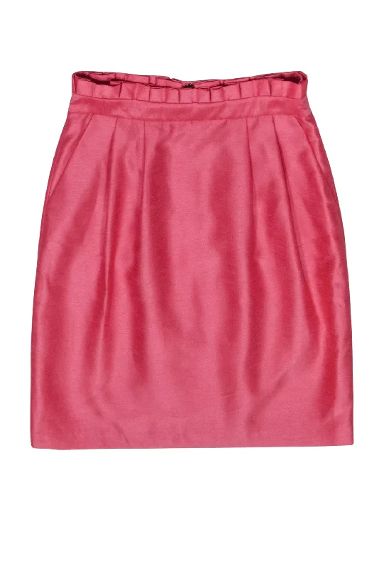 Shop Now and Save!Alice & Olivia - Salmon Pink Pleated Waistband Skirt Sz 6