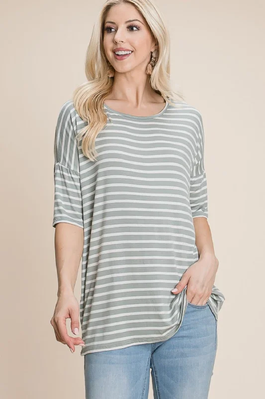 Shop Today, Save Tomorrow!BOMBOM Striped Round Neck T-Shirt